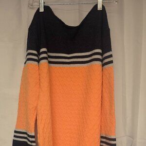 Medium Orange and Blue Women's Sweater
